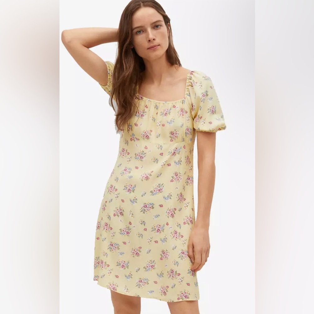 Mango summer dress, light yellow